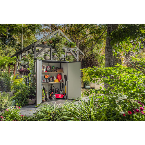 Keter Premier Tall Vertical Outdoor Indoor Storage Shed Weather